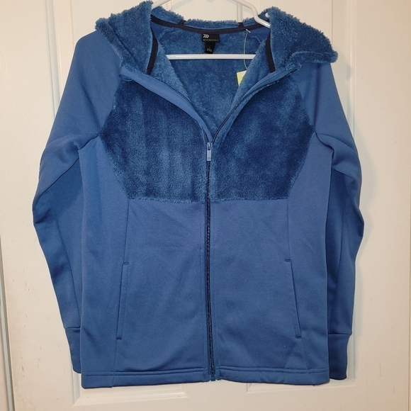 All in Motion Boys' Sherpa Full Length Zip Hoodie Blue - Picture 1 of 11